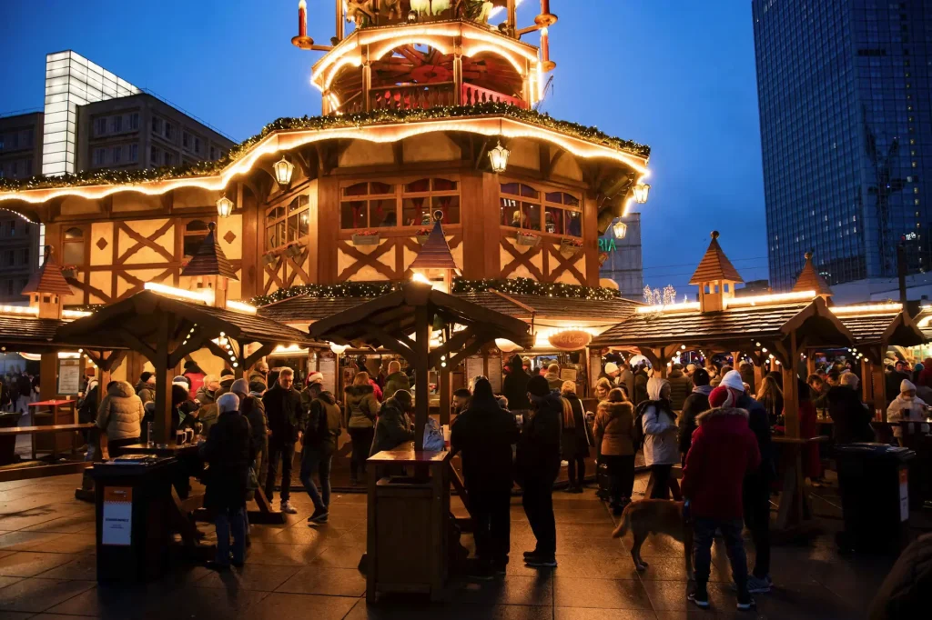 Christmas market at berlin alexanderplatz